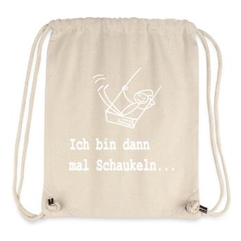 Ich bin dann mal Schaukeln - Stanley/Stella recycelter Gym Bag - Naturweiß - Vorne