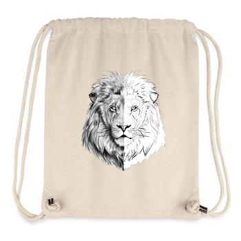 An interesting drawn lion - Stanley/Stella Recycled Gym Bag - natural - Front