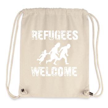 Refugees Welcome - Stanley/Stella Recycled Gym Bag - natural - Front