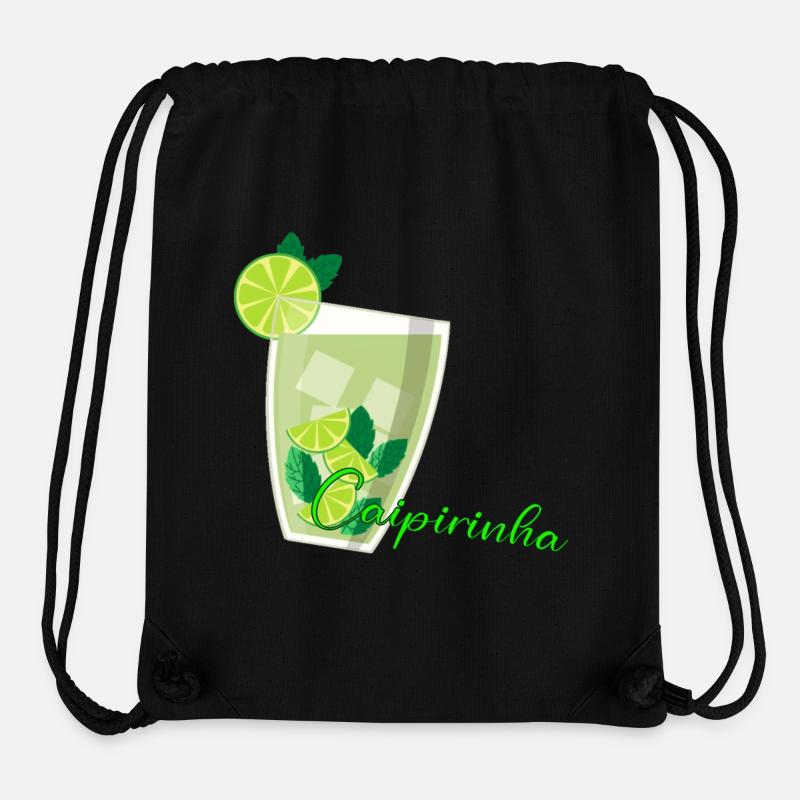Caipirinha Glass with Lime Mint - Stanley/Stella Recycled Gym Bag - black