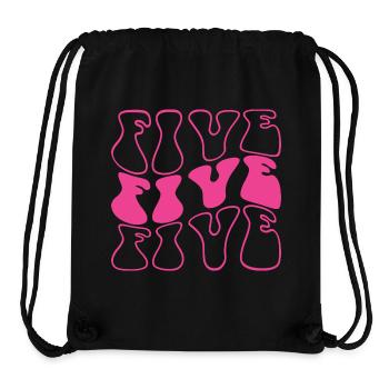 Five 5th Birthday For Girls 5 Years Old - Stanley/Stella Recycled Gym Bag - black - Front