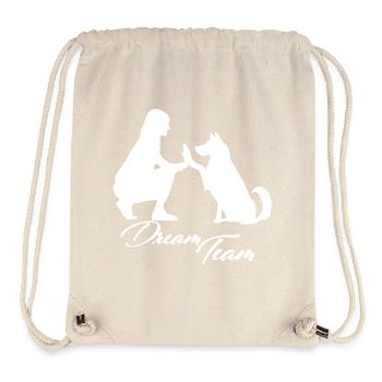 Dream Team Hund weiß - Stanley/Stella recycelter Gym Bag - Naturweiß - Vorne