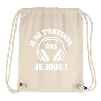 game console, geek, gamer - Stanley/Stella Recycled Gym Bag - natural - Front