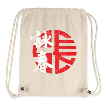 Wing Chun Logo Kampfkunst Dojo Kimono Turnhalle - Stanley/Stella recycelter Gym Bag - Naturweiß - Vorne