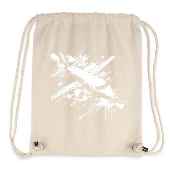 Flugzeug Streetart - Stanley/Stella recycelter Gym Bag - Naturweiß - Vorne