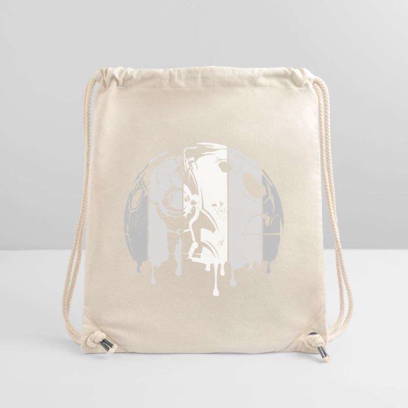 lune astronaute fusée spatiale graffiti logo rétro Sac à cordon recyclé Stanley/Stella