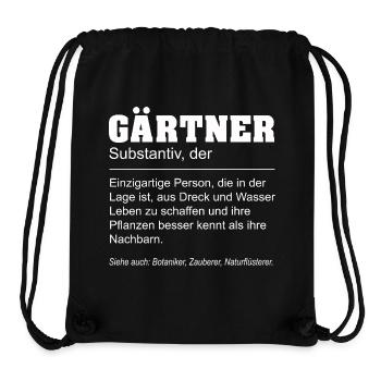 Gärtner Lustige Definition - Stanley/Stella recycelter Gym Bag - Schwarz - Vorne