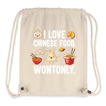 Whimsical Chinese Food Love Design - Stanley/Stella Recycled Gym Bag - natural - Front