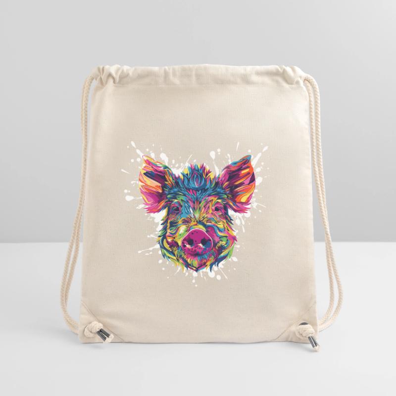 Farbexplosion Schweinekopf Stanley/Stella recycelter Gym Bag