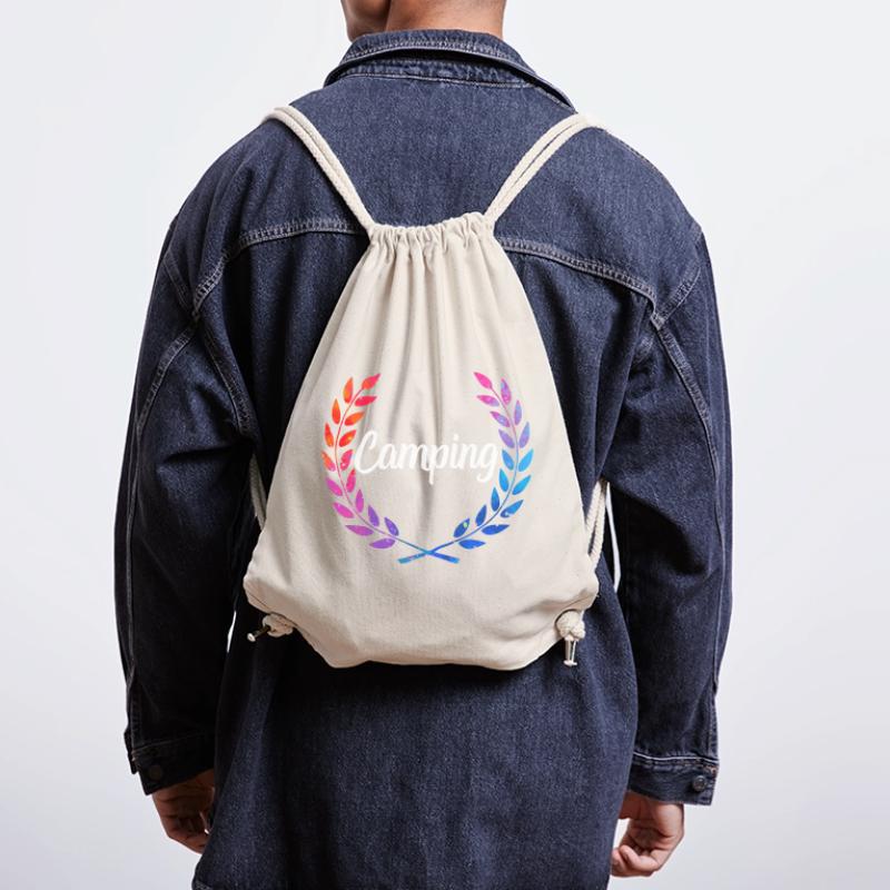 Camping Color Laurel Script Stanley/Stella Recycled Gym Bag