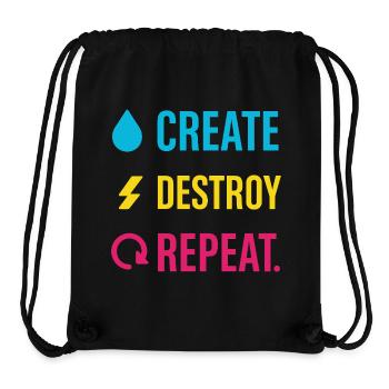 Kreative Denkweise, Künstlerhumor, Mehr Chaos - Stanley/Stella recycelter Gym Bag - Schwarz - Vorne