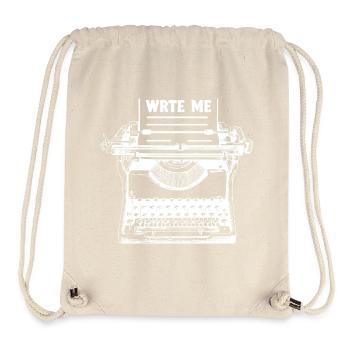 Illustration de machine à écrire vintage - Sac à cordon recyclé Stanley/Stella - blanc naturel - Devant