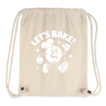 On va cuisiner ! Personnage de Biscuit de Dessin Animé - Sac à cordon recyclé Stanley/Stella - blanc naturel - Devant
