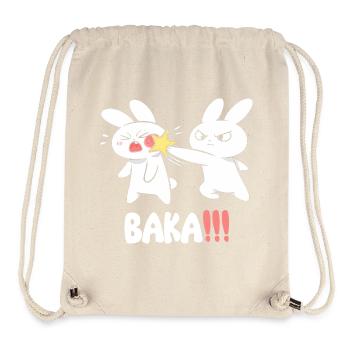 Baka Rabbit Slap Anime Funny Japanese Otaku - Stanley/Stella Recycled Gym Bag - natural - Front