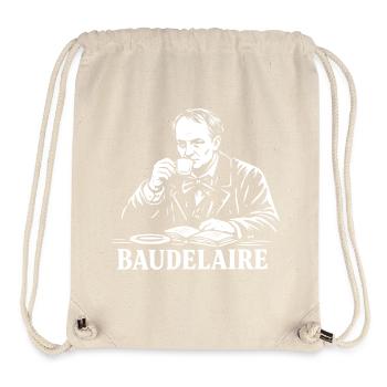 Baudelaire Coffee & Livres - Sac à cordon recyclé Stanley/Stella - blanc naturel - Devant