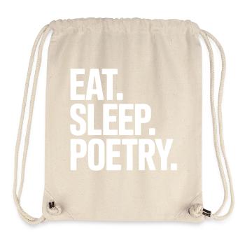 Eat Sleep Poetry Bold Typography - Stanley/Stella Recycled Gym Bag - natural - Front