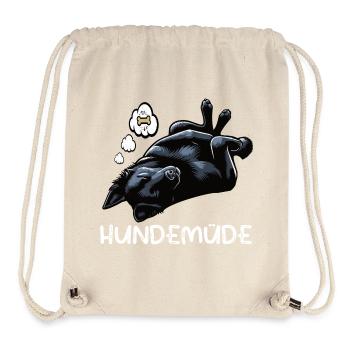 Hundemüde Schwarzer Schäferhund Schäferhundhalter - Stanley/Stella recycelter Gym Bag - Naturweiß - Vorne
