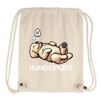 Hundemüde Golden Retriever Goldie Goldiebesitzer - Stanley/Stella recycelter Gym Bag - Naturweiß - Vorne