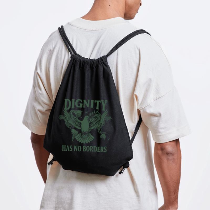 Human Rights Retro Dignity Has No Border Statement Stanley/Stella Recycled Gym Bag