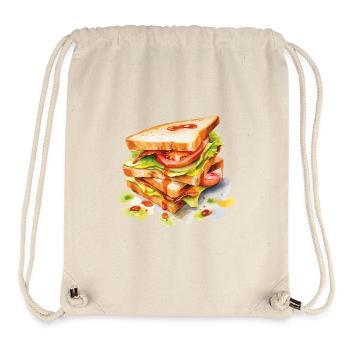 Triple toast sandwich motif - Stanley/Stella Recycled Gym Bag - natural - Front
