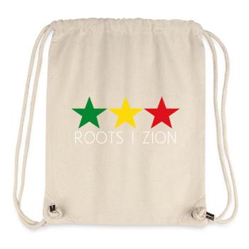 Roots I Zion - Rasta Reggae Roots Stars - Stanley/Stella Recycled Gym Bag - natural - Front