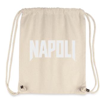 Naples - Naples lettrage blanc - Sac à cordon recyclé Stanley/Stella - blanc naturel - Devant