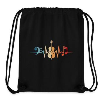 Cello Herzschlag Cellist Violoncello Cellistin - Stanley/Stella recycelter Gym Bag - Schwarz - Vorne