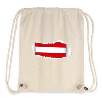 Cracked Austria Flag - Stanley/Stella Recycled Gym Bag - natural - Front