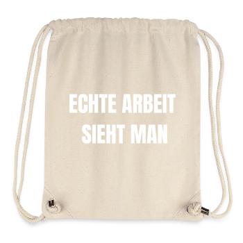 On peut voir de vrais travaux | Chemise d’ouvrier - Sac à cordon recyclé Stanley/Stella - blanc naturel - Devant