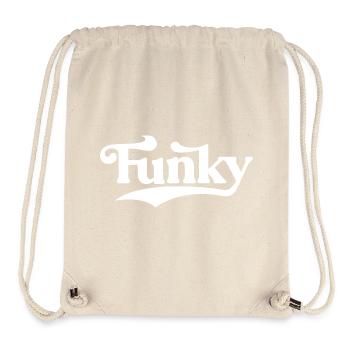 Funky Retro Script Logo - Stanley/Stella Recycled Gym Bag - natural - Front