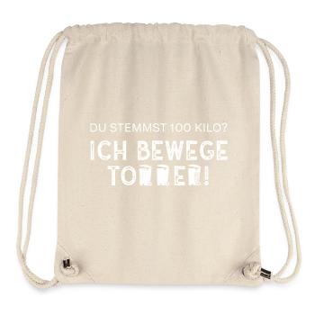 Ich bewege Tonnen - Müllfahrer/Müllabfuhr/Müllmann - Stanley/Stella recycelter Gym Bag - Naturweiß - Vorne