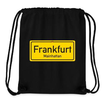 Enseigne de nom de lieu de Francfort - Sac à cordon recyclé Stanley/Stella - noir - Devant