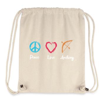 Peace Love Archery - Stanley/Stella Recycled Gym Bag - natural - Front