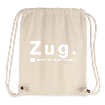 Zug Koordinaten Schweiz Zuger Zugerin - Stanley/Stella recycelter Gym Bag - Naturweiß - Vorne