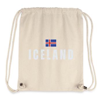 Fierté islandaise, drapeau islandais - Sac à cordon recyclé Stanley/Stella - blanc naturel - Devant