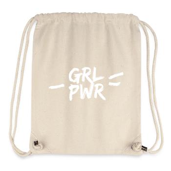 Girl Power Schriftzug / Mädchenpower - Stanley/Stella recycelter Gym Bag - Naturweiß - Vorne