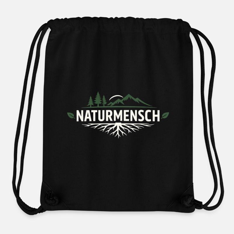 Nature Man – Design d’Expression Amoureux de la Nature - Sac à cordon recyclé Stanley/Stella - noir