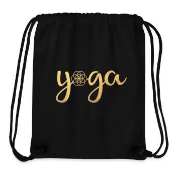 Yoga Yogi Handschrift Flower of Life Energie om - Stanley/Stella recycelter Gym Bag - Schwarz - Vorne