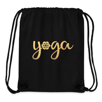 Meditation Quote Yoga Namaste om Flower of Life - Stanley/Stella recycelter Gym Bag - Schwarz - Vorne