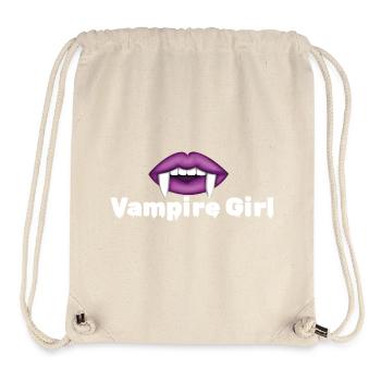 Vampire Girl Creepy Halloween Sexy Lips - Stanley/Stella Recycled Gym Bag - natural - Front