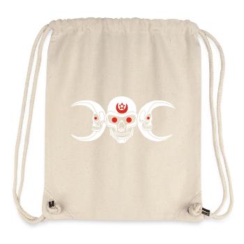 Weißer, skurriler Schädel - Stanley/Stella recycelter Gym Bag - Naturweiß - Vorne