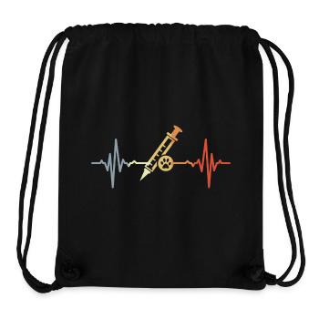 Tiermedizin Spritze EKG - Stanley/Stella recycelter Gym Bag - Schwarz - Vorne