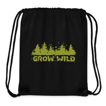grow wild Natur und Waldfreunde - Stanley/Stella recycelter Gym Bag - Schwarz - Vorne
