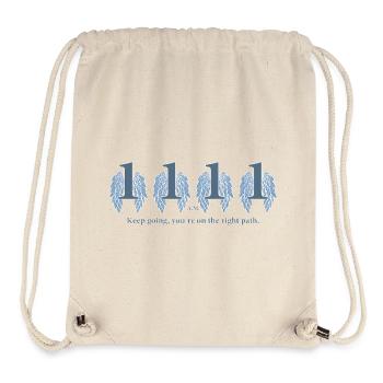 Flügel der Ausdauer auf dem Pfad des Erwachens - Stanley/Stella recycelter Gym Bag - Naturweiß - Vorne