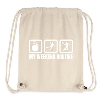 Meine Wochenendroutine - Stanley/Stella recycelter Gym Bag - Naturweiß - Vorne