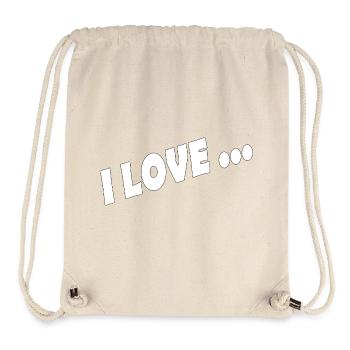 I LOVE ... - Stanley/Stella Recycled Gym Bag - natural - Front