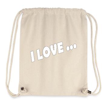 i love - Stanley/Stella Recycled Gym Bag - natural - Front