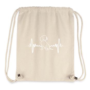 Hundewelpe Kardiogramm - Stanley/Stella recycelter Gym Bag - Naturweiß - Vorne