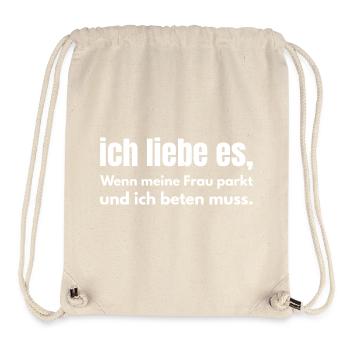 Ich liebe es, wenn meine Frau parkt – Auto Humor - Stanley/Stella recycelter Gym Bag - Naturweiß - Vorne