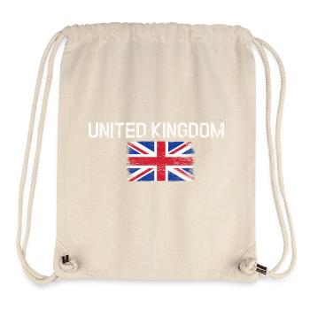 Druck der britischen Notflagge - Stanley/Stella recycelter Gym Bag - Naturweiß - Vorne